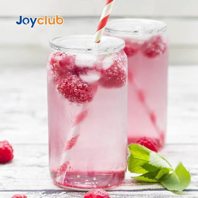 Alt view image 6 of 7 - Joyclub 4 Pack Acrylic Lids Fit for 16 oz Glass Cups Clear Replacement Lids | Replacement lids for home users and gift makers, for iced coffee, tea, boba and party drink stations