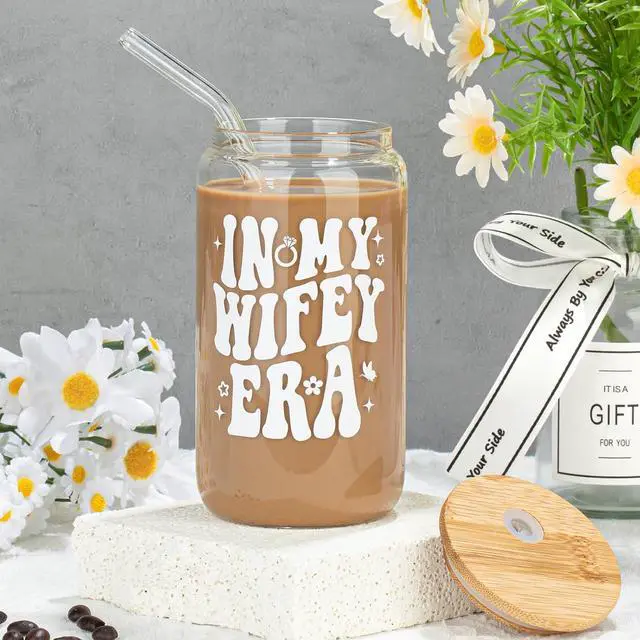 Alt view image 3 of 7 - Bridal Shower Gifts for Bride To Be Classy Bachelorette Gifts for Bride Wifey Cup Bride Straw Bridal Shower Wedding Gifts for Bride Honeymoon Gifts Wifey Gifts Bride Gift Set Cute Bride To Be Gifts