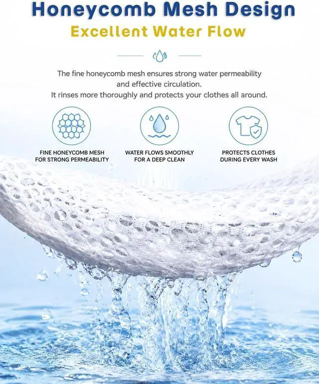 Alt view image 6 of 7 - Laundry Bags 4 Pack - Rhaufein Honeycomb Mesh Laundry Bags, 11.4x15.5 Inches Medium Wash Bags for Delicates, Bras, Lingerie, Baby Clothes, Durable Zipper, Protect Garments from Snag, Tangle & Deform