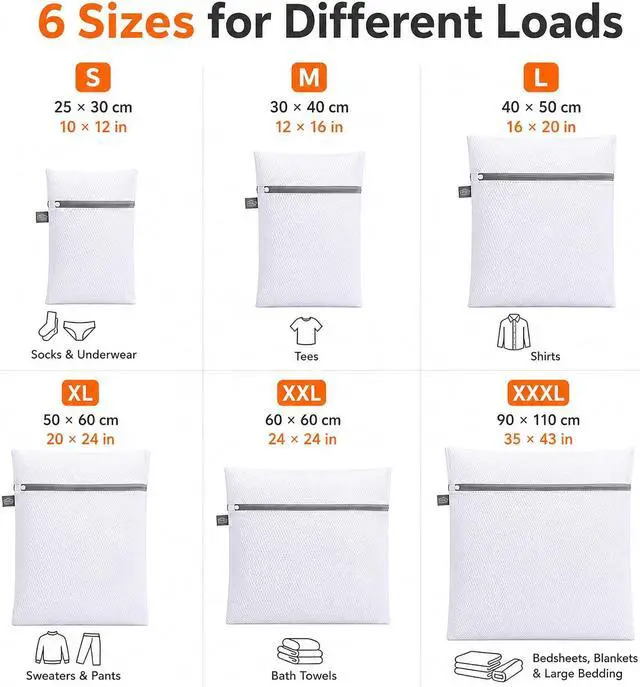 Alt view image 6 of 6 - Kimmama Laundry Bags Mesh Wash Bags, Garment Bag for Washing Machine, 1L+1M | Washing Machine Bags for Delicates, Lingerie, Underwear, Bra, Socks, Scarf, Shoes, Honeycomb