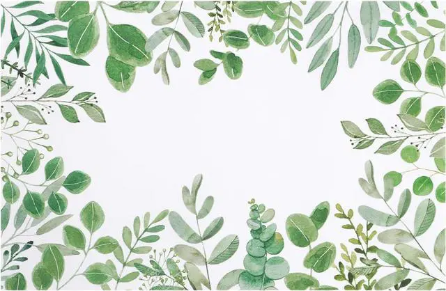 Main image of SHACOS 50 PCS Green Leaves Eucalyptus Paper Placemats 11x17 inch Disposable Paper Place Mats for Dinner Wedding Birthday Party Spring Summer Greenery Table Decoration