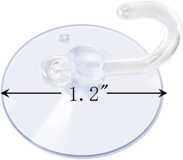 Alt view image 2 of 4 - AQUANEAT 20 Packs Suction Cups 1.2 Inch Clear Sucker Pads with Hooks for Glass Home Organization Decoration