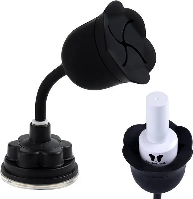 Main image of No Spill Nail Polish Holder Stand, Rotatable Gel Bottle Rest | Tulip Flower Shape Nail Polish Bottle Holder with Suction Cup, Tilted Anti Spill Design for Gel Polish Manicure Pedicure Tool
