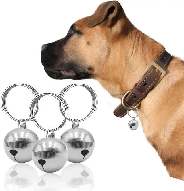 Alt view image 3 of 7 - SKYPIA Round Dog Bells Dog Charm Bells Pet Pendant, 3 PCS Anti-Lost Training Bells for Collars, Suitable for Pet Pendant Accessories,1/2-Inch, Random