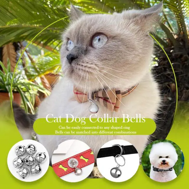 Alt view image 5 of 7 - SKYPIA Round Dog Bells Dog Charm Bells Pet Pendant, 3 PCS Anti-Lost Training Bells for Collars, Suitable for Pet Pendant Accessories,1/2-Inch, Random
