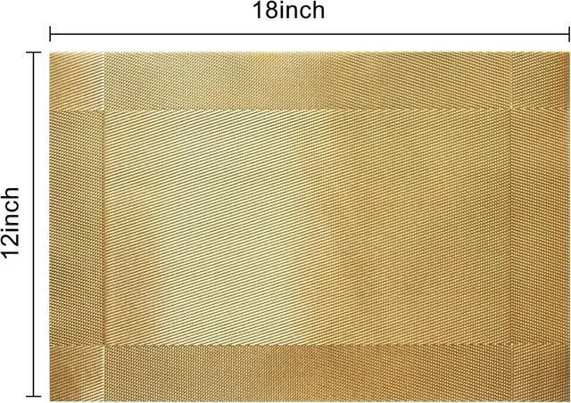 Alt view image 5 of 7 - Trophable Placemats Set of 6 Table Placemats Heat Resistant Woven Placemats | Washable PVC Place Mats Woven Vinyl Placemats Non-Slip Stain Resistant Kitchen Table Placemats Easy to Clean