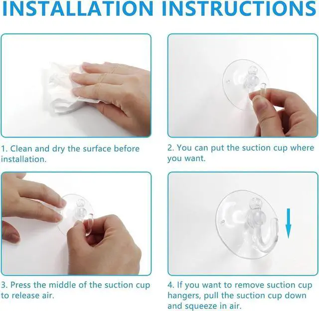 Alt view image 7 of 7 - 20Pcs Small Suction Cups with Hooks - 1.2 inch Clear Plastic Sucker Hooks for Glass Window Wall, Utility Hooks for Door Bathroom Kitchen, Christmas Festivals Parties Theme Decoration