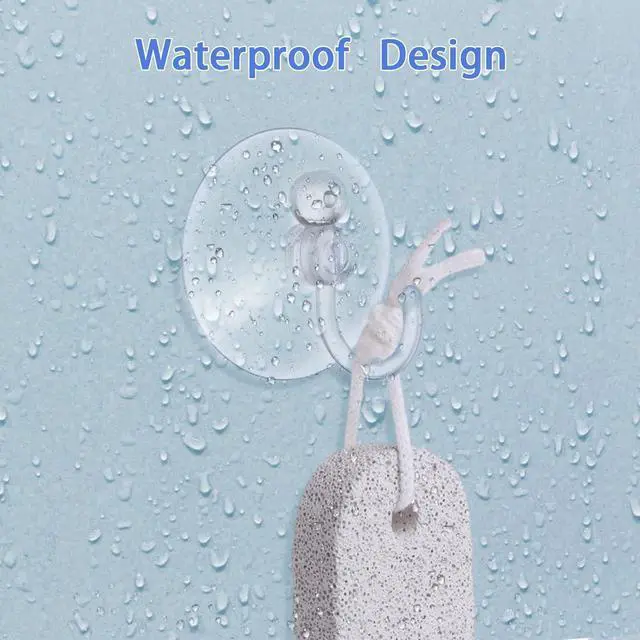 Alt view image 5 of 7 - 20Pcs Small Suction Cups with Hooks - 1.2 inch Clear Plastic Sucker Hooks for Glass Window Wall, Utility Hooks for Door Bathroom Kitchen, Christmas Festivals Parties Theme Decoration