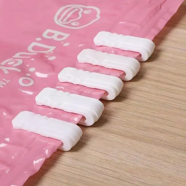 Alt view image 3 of 7 - 10 Pack Vacuum Storage Bags Sealing Clip Zipper Labor Saver Sliding Grip for Sous Vide Bags Space Saver Sealer Bag Airtight Shrink Compression Packing Bag Reusable Food Storage Bags