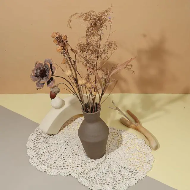 Alt view image 5 of 7 - Crochet Doilies, 4 Pcs 10 Inch Beige Doilies for Tables Vintage Doilies for Furniture, Round Handmade Lace Placemats Knitted Tablecloth Corrugated Edge for Kitchen Dining Room Wedding Party Decor