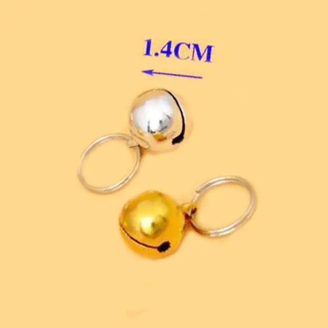 Alt view image 3 of 4 - 6Pcs small Bells,Pet Dogs and Cats Collar Bells,Pet Collar Accessories,1/2-Inch (3 gold + 3 silver)