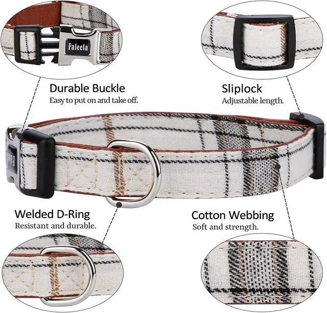 Alt view image 2 of 6 - Faleela Soft &Comfy Bowtie Dog Collar,Detachable and Adjustable Bow Tie Collar,for Small Medium Large Pet (S, Beige)