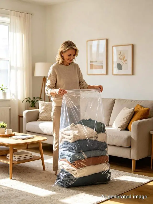 Alt view image 6 of 7 - Large Plastic Bags 40x60 inches Great for Storage and Moving | Large Plastic Moving Bags for Luggage, Suitcase, Comforter, Home Appliance, Kids Bike, Garage and More (5 pcs)