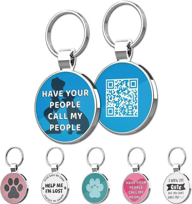 Main image of MYLUCKYTAG QR Code Pet ID | Personalized Dog & Cat Collar Tag | Online Profile with Instant Scanned Location Alert Email