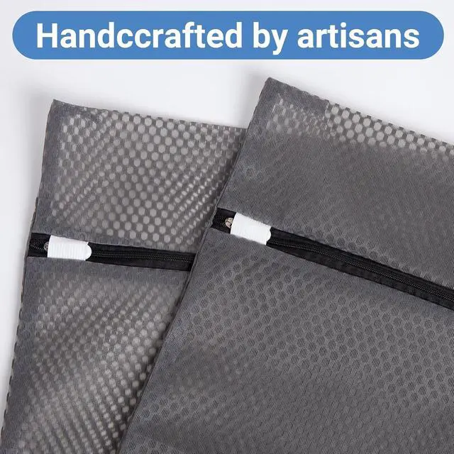 Alt view image 5 of 5 - 6Pcs Durable Honeycomb Mesh Laundry Bags for Delicates 16 x 20 Inches, Gray