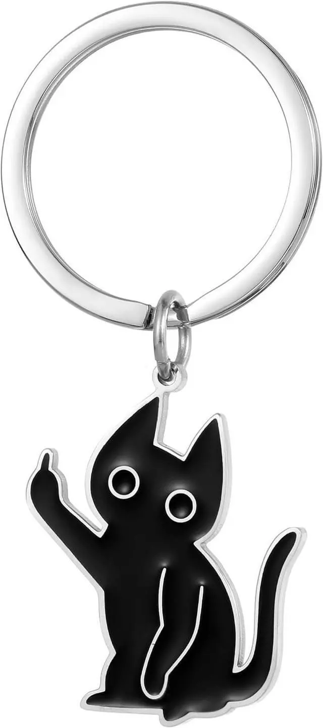 Main image of Cute Cat Duck Keychain Funny Gifts for Women Men Cute Keychains for Women Cool Cat Duck Stuff Car Keyrings Friendship Gift
