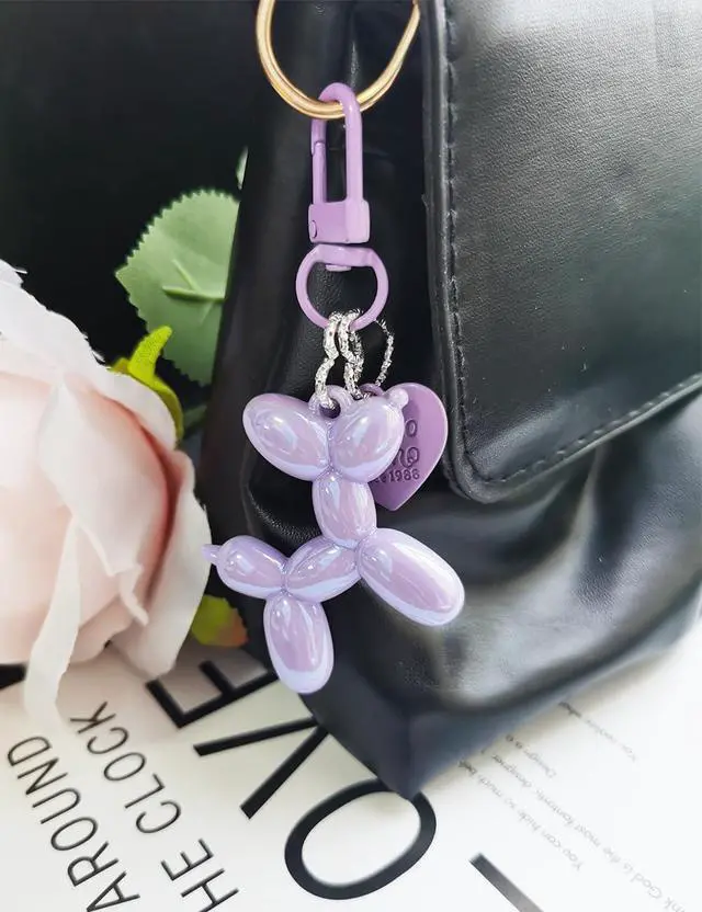 Alt view image 6 of 7 - Paracord Rope Bag Charm with Key Ring, Colorful Braided Backpack Purse Tote Bag Charms for Women
