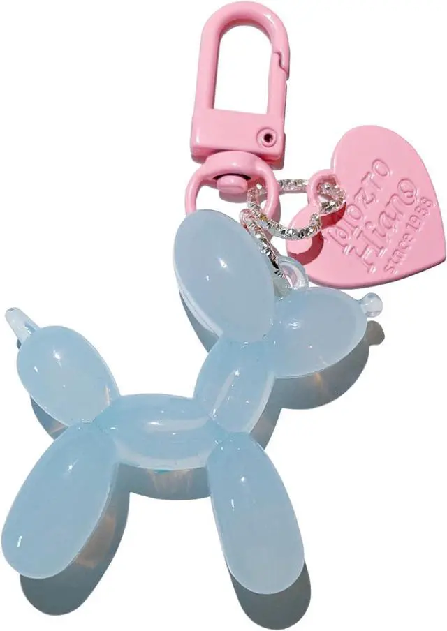 Main image of LAEKOU Jelly Balloon Dog Keychain for Women, Cute Bag Charms Key Chain | Keychains Purse Charms Accessories for Car Backpack Handbag, Cute Key Chain Chains for Girls Womens