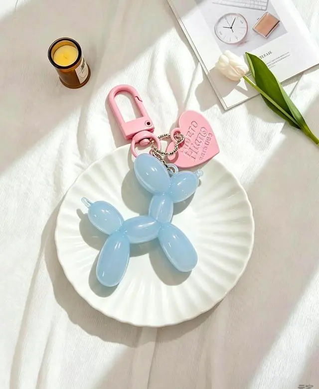 Alt view image 4 of 6 - LAEKOU Jelly Balloon Dog Keychain for Women, Cute Bag Charms Key Chain | Keychains Purse Charms Accessories for Car Backpack Handbag, Cute Key Chain Chains for Girls Womens