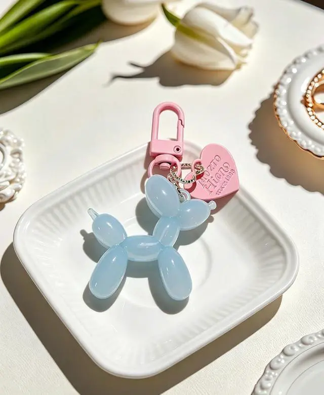 Alt view image 5 of 6 - LAEKOU Jelly Balloon Dog Keychain for Women, Cute Bag Charms Key Chain | Keychains Purse Charms Accessories for Car Backpack Handbag, Cute Key Chain Chains for Girls Womens