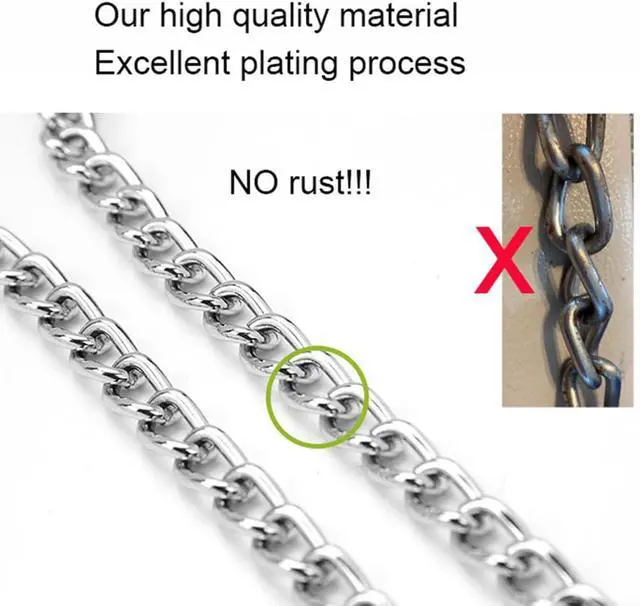 Alt view image 5 of 7 - Choke Collar for Dogs,Small Dog Choker Collar Chain Metal Dogs Collars XS | Choker Collar Chain Metal Dogs Link Training Collars Cute P Slip Puppy Martingale Collars for XXS XS Medium Large Big XL XS