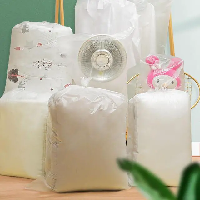 Alt view image 6 of 7 - 4 Pcs Large Clear Plastic Bags, 40" x 60" Dustproof Large Storage Bags, Moistureproof Giant Extra Luggage Storage Bags for Luggage, Suitcase,Furniture(Include 4 Ribbons)