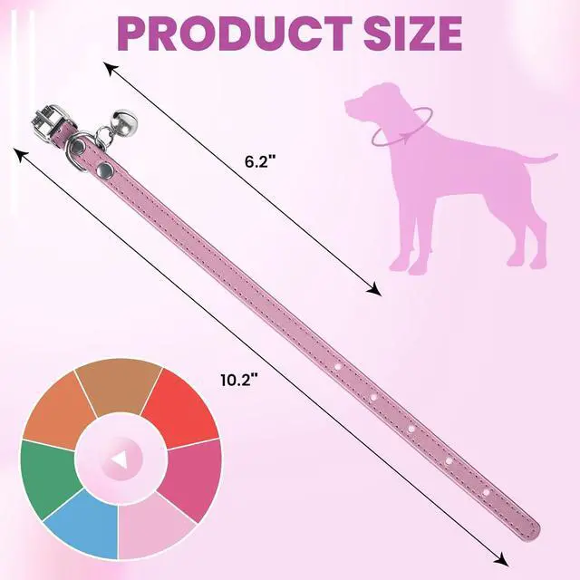 Alt view image 2 of 7 - XXS Dog Collar for Teacup Adjustable Teacup Dog Collar for Small Medium Large Dogs 3/8 inch Width (White, XXS)