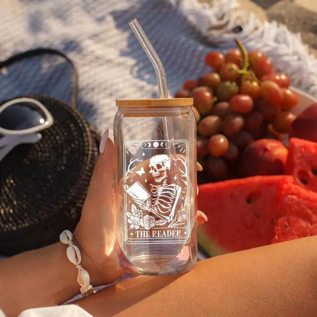 Alt view image 2 of 6 - Book Lovers Gifts for Women & Readers - Bookish Gifts, Book Club & Librarian Themed Accessories - Book Cup, Skull Reader