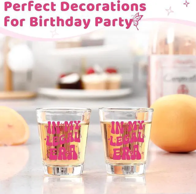 Alt view image 4 of 7 - Futtumy 21st Birthday Gifts for Women, IN MY LEGAL ERA 21st Shot Glasses Birthday Gift for Her