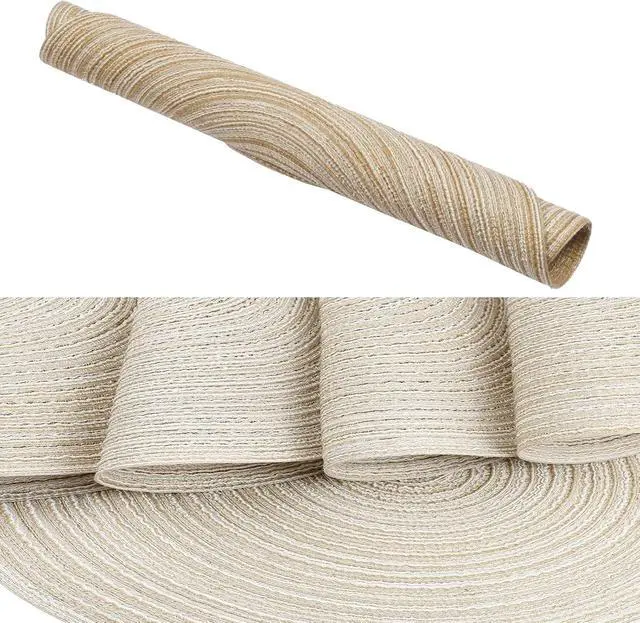 Alt view image 3 of 7 - Placemats,Round Placemats for Dining Table Set of 4, Woven Kitchen Table Mats Diameter 15 inch (Beige, 4)