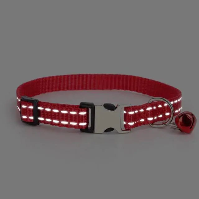 Alt view image 3 of 6 - Small Dog Collar with Bell, Reflective Nylon Metal Buckle XS Puppy Collars for Little Pet Male Dogs Cat Girl Kitten Small Animal, Orange X-Small