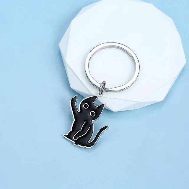Alt view image 3 of 5 - Cute Cat Duck Keychain Funny Gifts for Women Men Cute Keychains for Women Cool Cat Duck Stuff Car Keyrings Friendship Gift