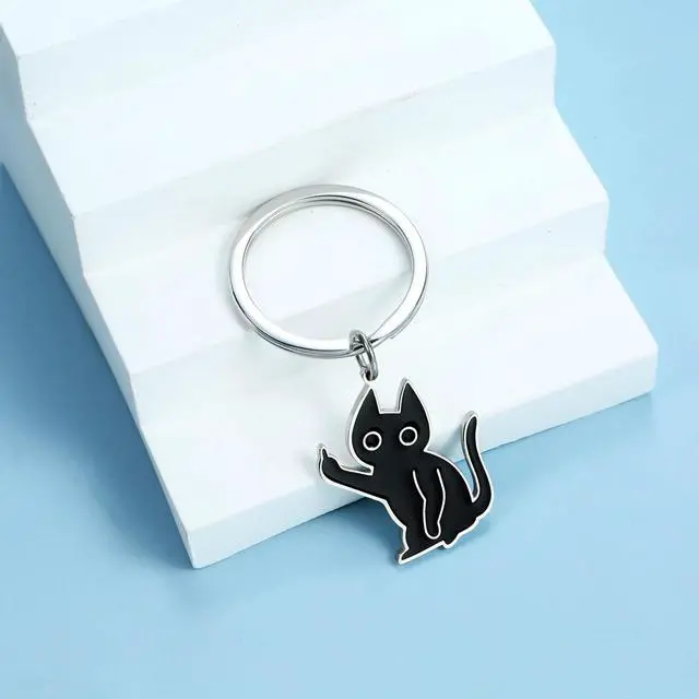 Alt view image 4 of 5 - Cute Cat Duck Keychain Funny Gifts for Women Men Cute Keychains for Women Cool Cat Duck Stuff Car Keyrings Friendship Gift