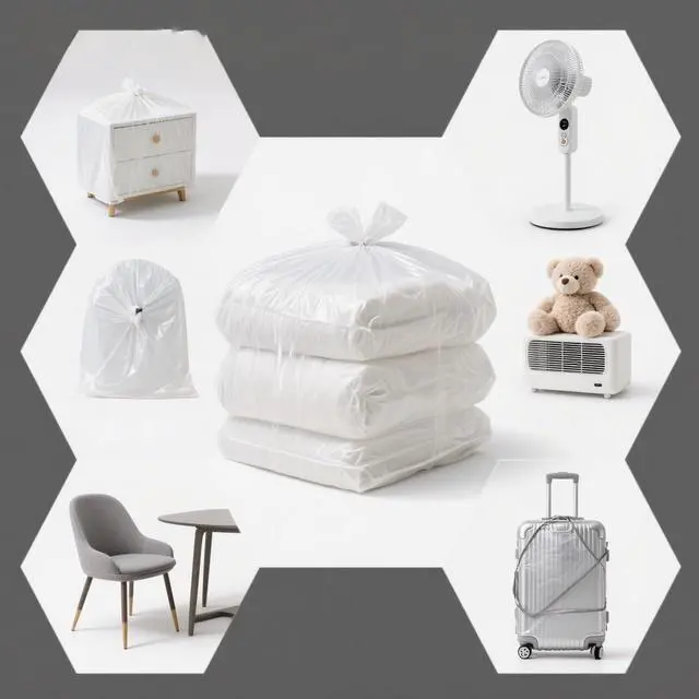 Alt view image 7 of 7 - Large Storage Bags 40x60 Inches Great for Storage and Moving | Clear Plastic Bags Perfect are Moisture Proof and Dustproof, Great for Bed items Storage, Business Use and More (5 pack)