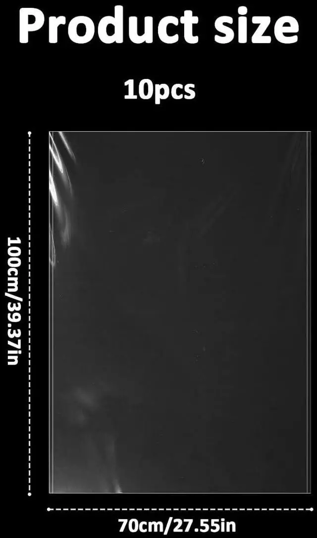 Alt view image 2 of 7 - 10 Pack Clear Plastic Storage Bags, 27" x 40", Extra Large Storage Bag Packaging for Pillow Comforters Duvet Blanket, Clothes, Travel, Moving, Reusable Bags