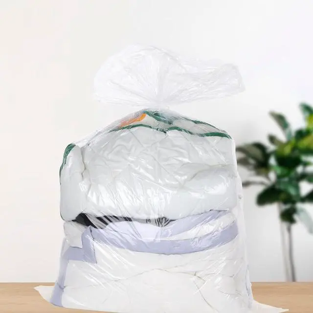 Alt view image 4 of 7 - 10 Pack Clear Plastic Storage Bags, 27" x 40", Extra Large Storage Bag Packaging for Pillow Comforters Duvet Blanket, Clothes, Travel, Moving, Reusable Bags