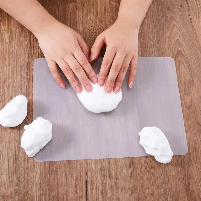 Alt view image 2 of 7 - 2 Pcs Clear Silicone Mat 12 x 8 Inch Silicone Placemats Non-Slip Baking Mat for Kitchen Counter Countertop Protector Heat Resistant Countertop Liner for Pastry
