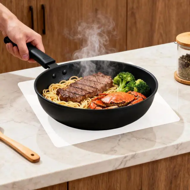 Alt view image 7 of 7 - 2 Pcs Clear Silicone Mat 12 x 8 Inch Silicone Placemats Non-Slip Baking Mat for Kitchen Counter Countertop Protector Heat Resistant Countertop Liner for Pastry