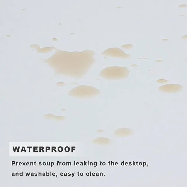 Alt view image 4 of 6 - Plastic White Placemats Set of 4 Easy Clean Washable Kitchen Table Mats for Indoor Outdoor Heat Resistant Blank Placemat for Patio Table Rectangular Wipeable Waterproof Place mats
