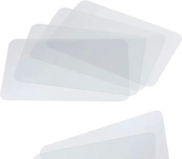 Main image of Clear Plastic Placemats Set of 4-17.5x12 Transparent Vinyl Table Mats