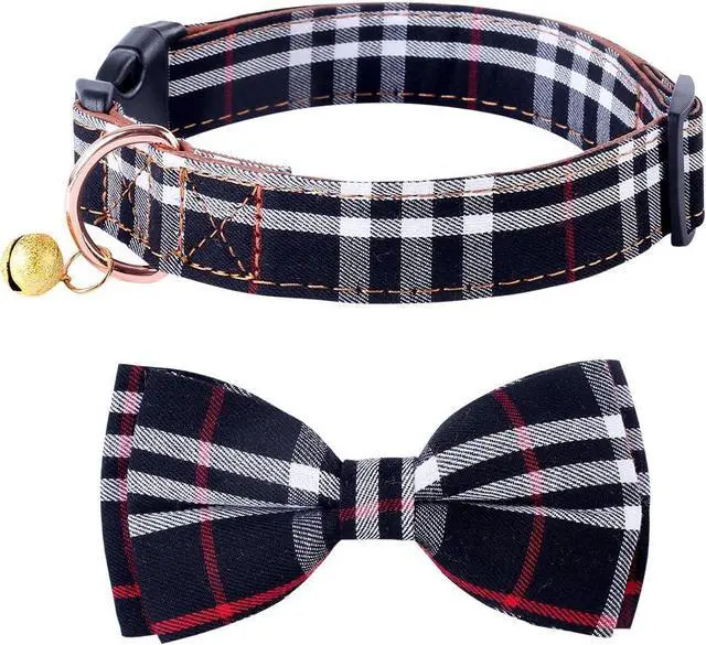 Main image of Yizepet Dog Collar with Bow Tie- Adjustable pet Collar for Dogs with Plastic Buckle Collar, Stylish Pattern for Small Medium or Large Boy and Girl Dog and Cat