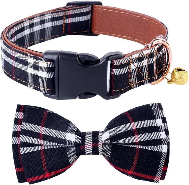 Alt view image 2 of 4 - Yizepet Dog Collar with Bow Tie- Adjustable pet Collar for Dogs with Plastic Buckle Collar, Stylish Pattern for Small Medium or Large Boy and Girl Dog and Cat