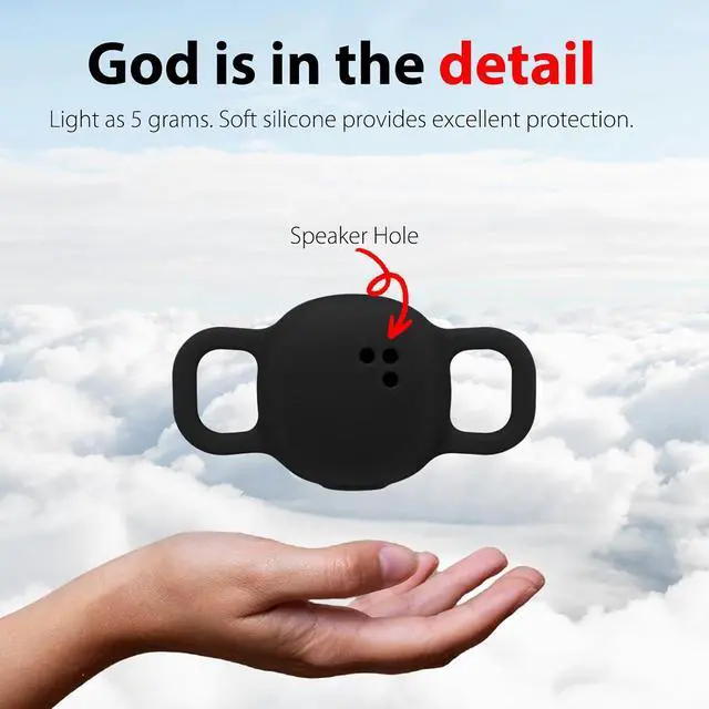Alt view image 6 of 6 - Silicone Cat Collar Holder for Tile Sticker 2024, 2 Pack Protective Case for Tile Sticker Tracker Pet Dog Cat (Black/Luminous Blue)