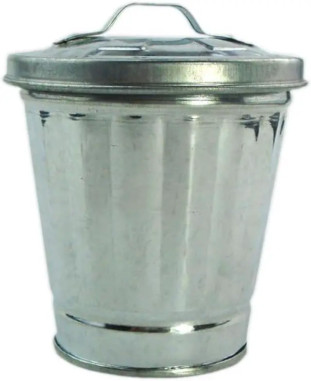 Alt view image 5 of 5 - 2pcs Mini Trash can & Iron Garbage can Pencil Cup Holder