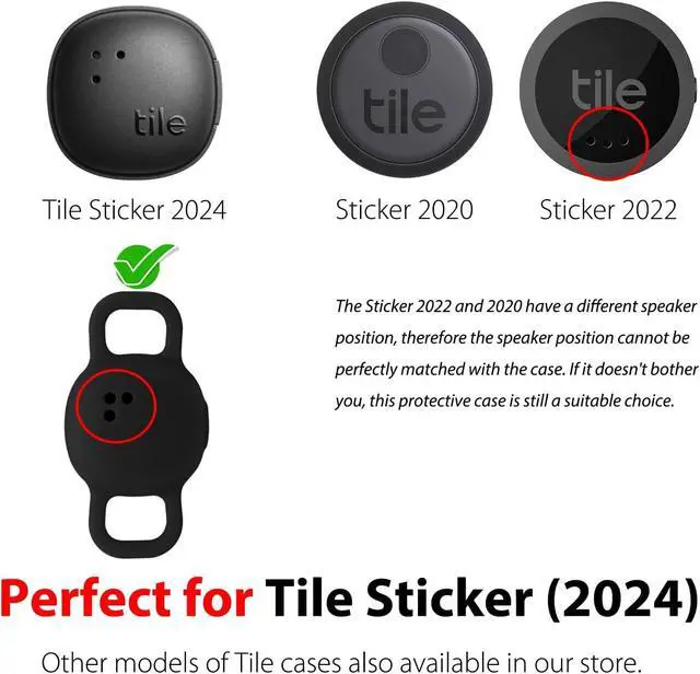 Alt view image 3 of 6 - Silicone Cat Collar Holder for Tile Sticker 2024, 2 Pack Protective Case for Tile Sticker Tracker Pet Dog Cat (Black/Luminous Blue)