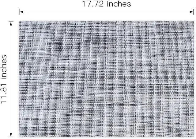 Alt view image 6 of 7 - homEdge PVC Placemat, 4 PCS of Non-Slip Heat Resistant Place Mats, Washable Vinyl Placemats, Set of 4 Gray