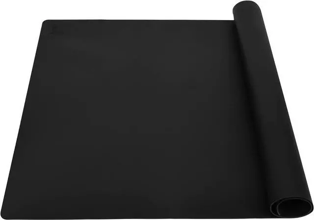 Main image of Thick Silicone Counter Mat Large 23.4"by15.6", Heat Resistant Mat | Kitchen Table/Countertop Protector/Non Stick Pastry Baking Placemats, Silicone Pad for Crafts Kids, Super Kitchen Black