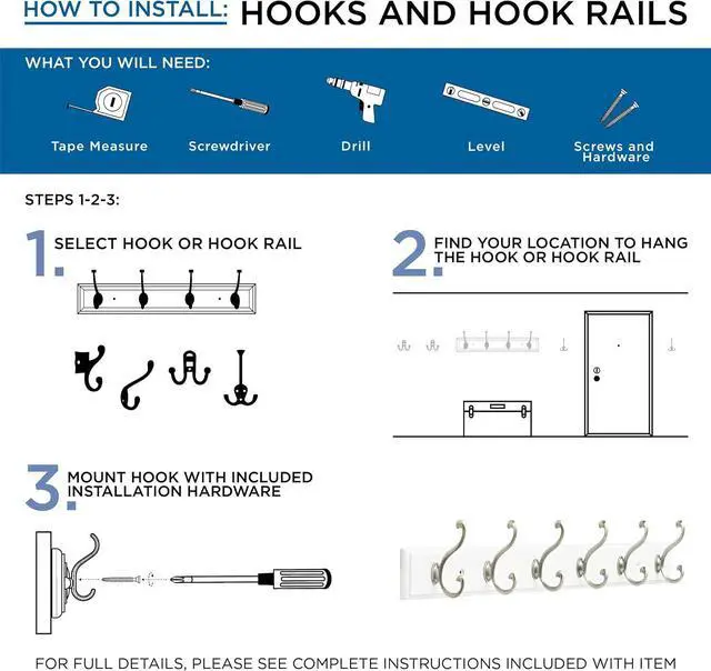 Alt view image 3 of 7 - Franklin Brass Key Tidy (1-Pack) Pure White Holder 7' Wall Mount Small Item Rack 4 Hooks for Wall, Hallway, Entry Keychain Rail Organizer B46711K-PMN-R