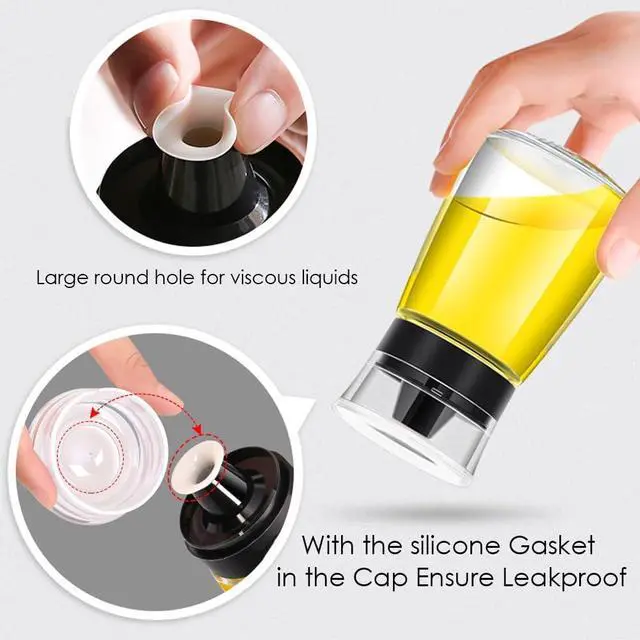 Alt view image 4 of 7 - Leak-proof Oil Dispenser Bottle for Outdoor Camping, 160 ml/5.4 oz Glass Olive Oil and Vinegar Cruet, Well Sealed for Picnic Kitchen, 1 Pack