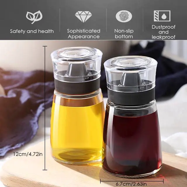 Alt view image 5 of 7 - Leak-proof Oil Dispenser Bottle for Outdoor Camping, 160 ml/5.4 oz Glass Olive Oil and Vinegar Cruet, Well Sealed for Picnic Kitchen, 1 Pack